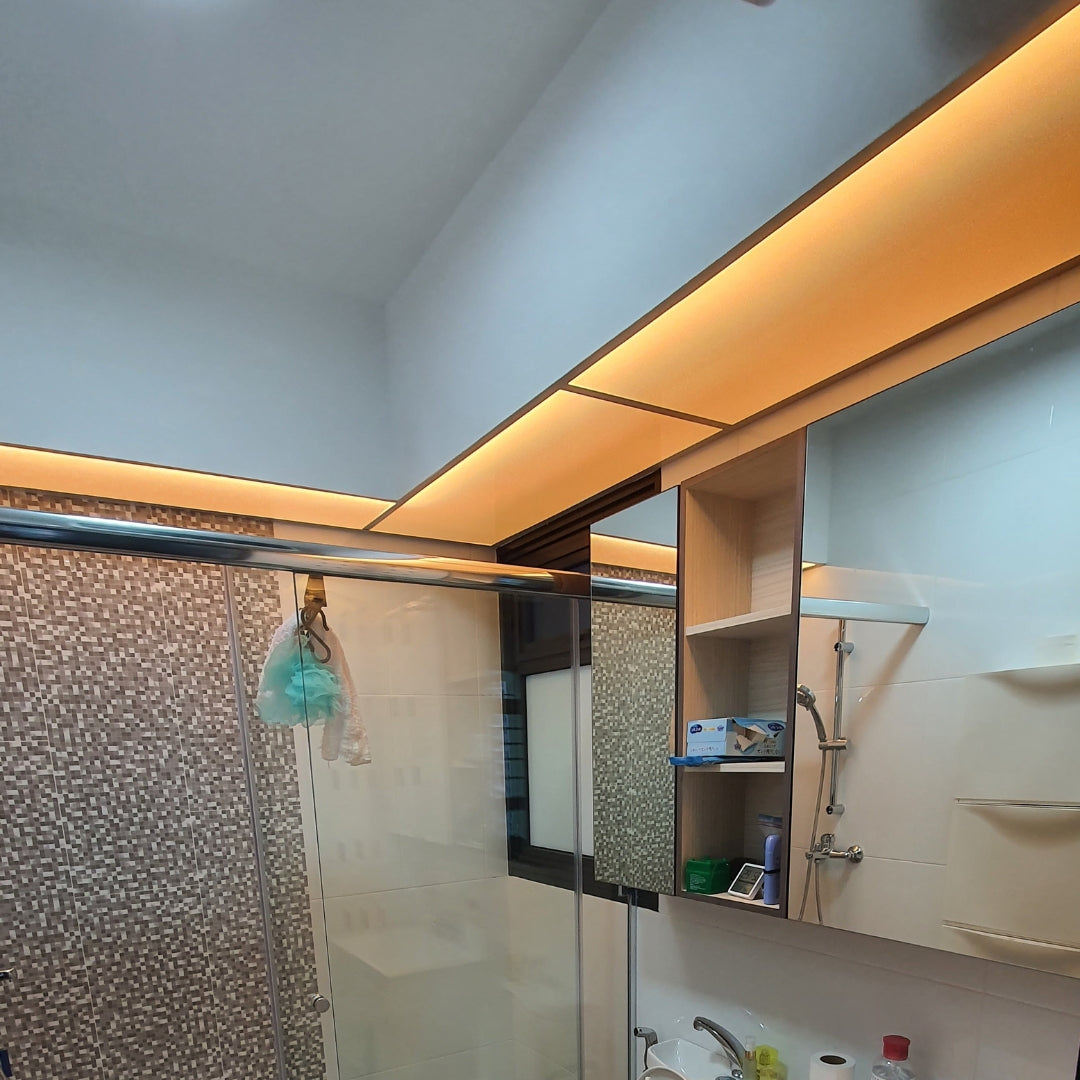 Bto Led HDB Toilet | BTO | Acrylic Panel | LED | Singapore renovation – Bespoke ...