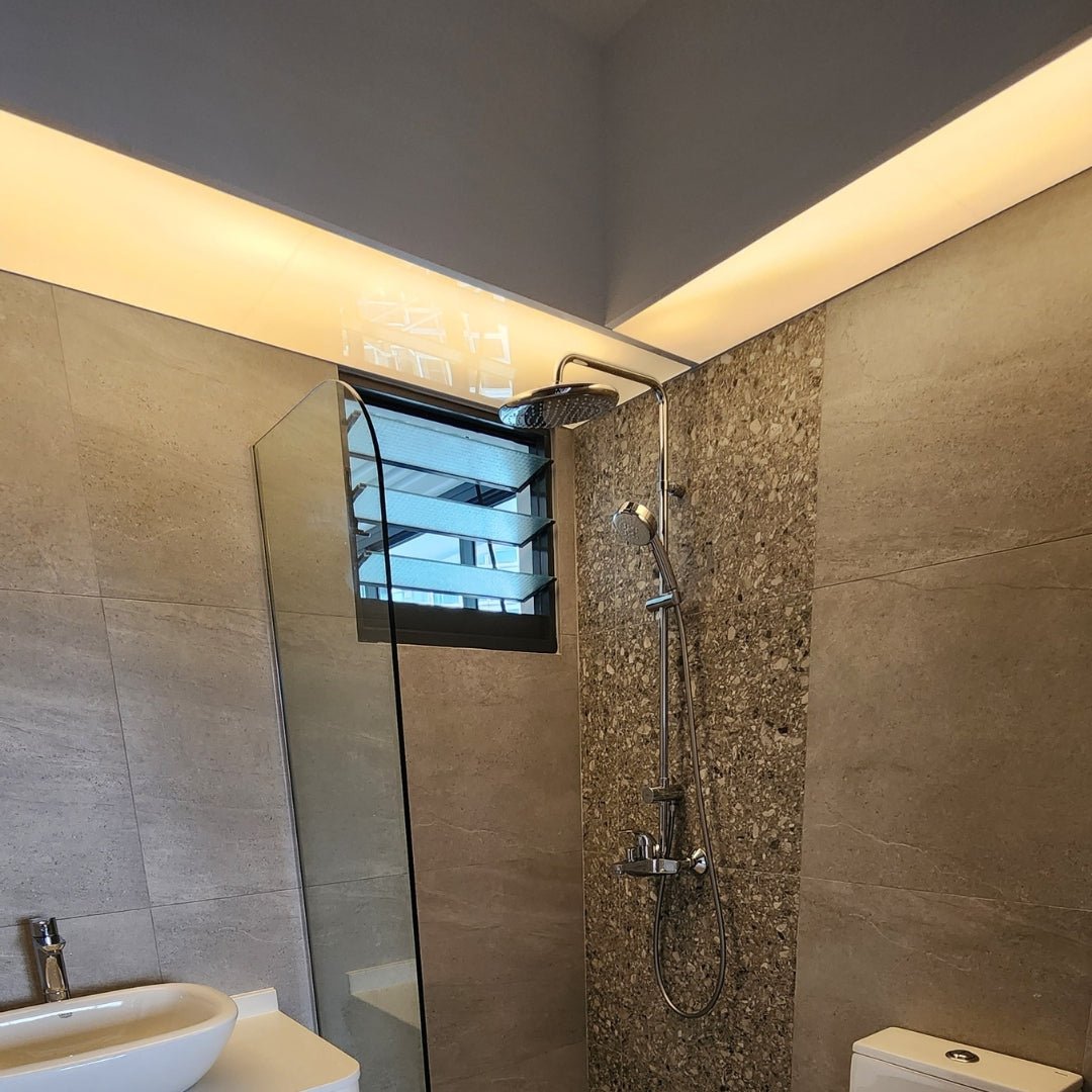 Bto Led HDB Toilet | BTO | Acrylic Panel | LED | Singapore renovation – Bespoke ...