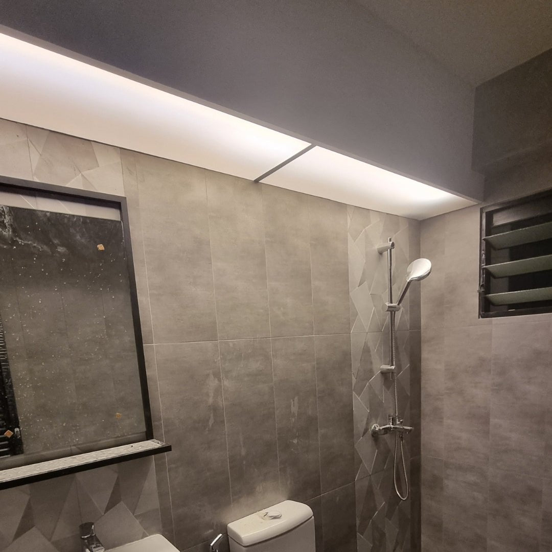 Bto Led HDB Toilet | BTO | Acrylic Panel | LED | Singapore renovation – Bespoke ...